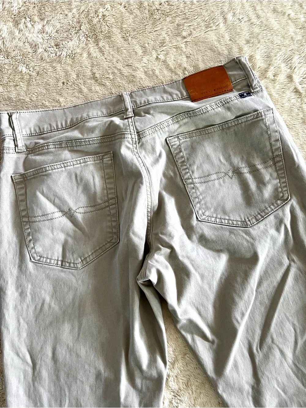 LUCKY BRAND Men's Tan Khaki 121 Heritage Slim Jeans Size 32x30